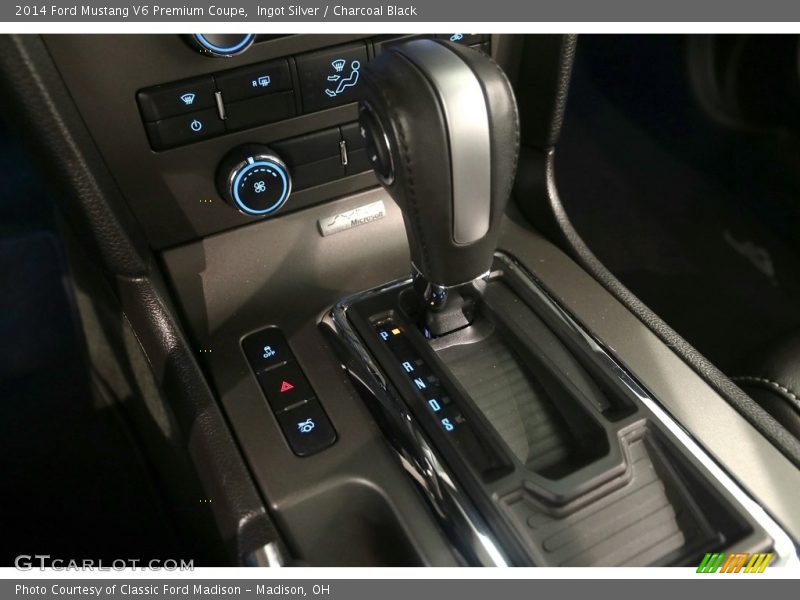 Ingot Silver / Charcoal Black 2014 Ford Mustang V6 Premium Coupe