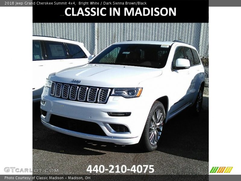 Bright White / Dark Sienna Brown/Black 2018 Jeep Grand Cherokee Summit 4x4