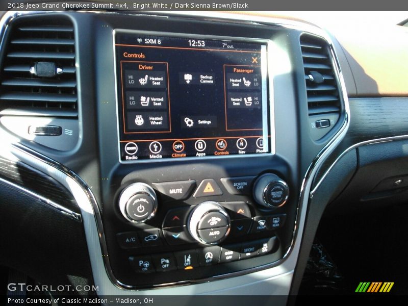 Bright White / Dark Sienna Brown/Black 2018 Jeep Grand Cherokee Summit 4x4