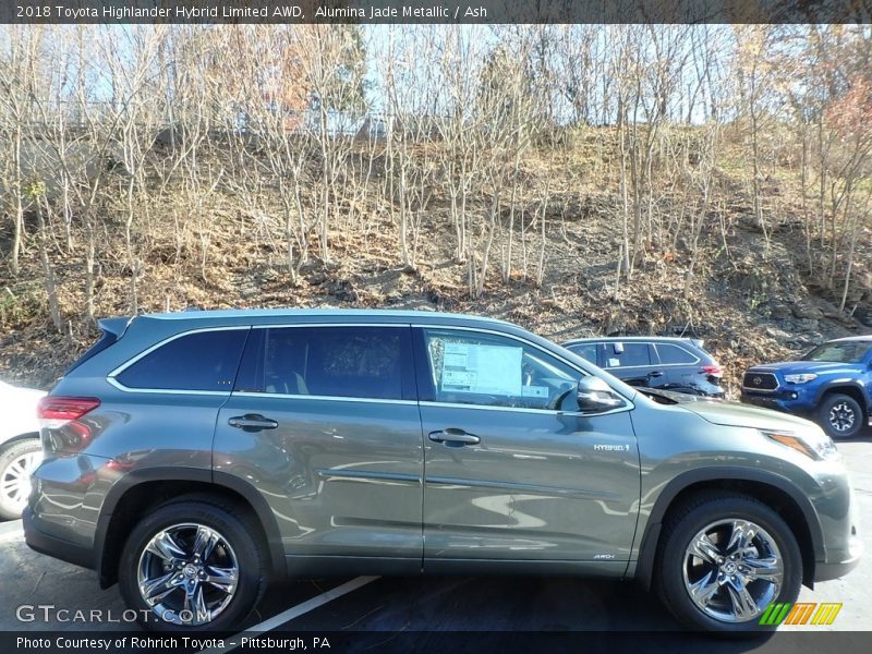 Alumina Jade Metallic / Ash 2018 Toyota Highlander Hybrid Limited AWD