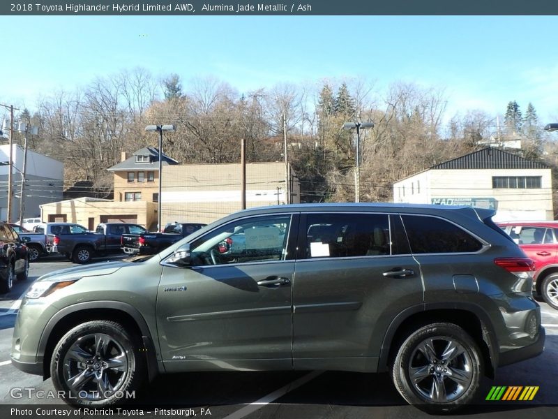 Alumina Jade Metallic / Ash 2018 Toyota Highlander Hybrid Limited AWD