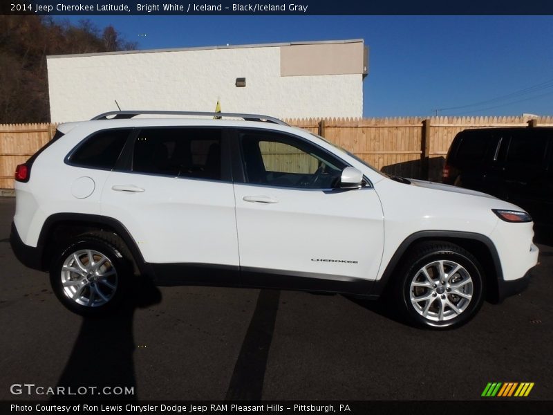 Bright White / Iceland - Black/Iceland Gray 2014 Jeep Cherokee Latitude