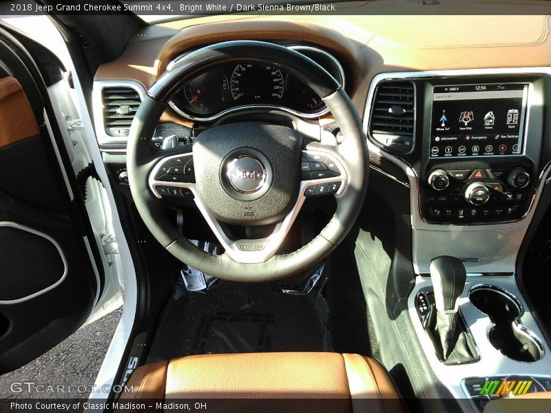 Bright White / Dark Sienna Brown/Black 2018 Jeep Grand Cherokee Summit 4x4