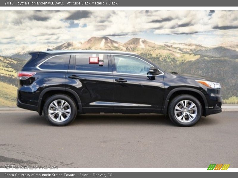Attitude Black Metallic / Black 2015 Toyota Highlander XLE AWD