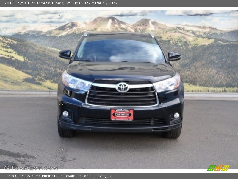 Attitude Black Metallic / Black 2015 Toyota Highlander XLE AWD