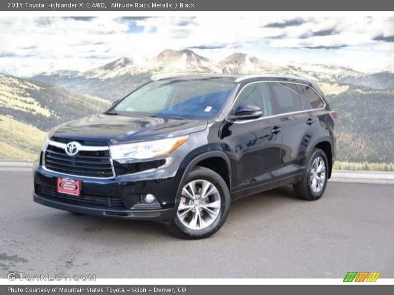 Attitude Black Metallic / Black 2015 Toyota Highlander XLE AWD