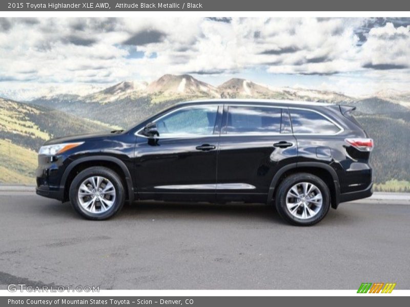 Attitude Black Metallic / Black 2015 Toyota Highlander XLE AWD