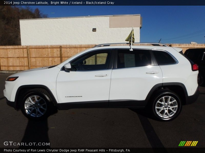 Bright White / Iceland - Black/Iceland Gray 2014 Jeep Cherokee Latitude