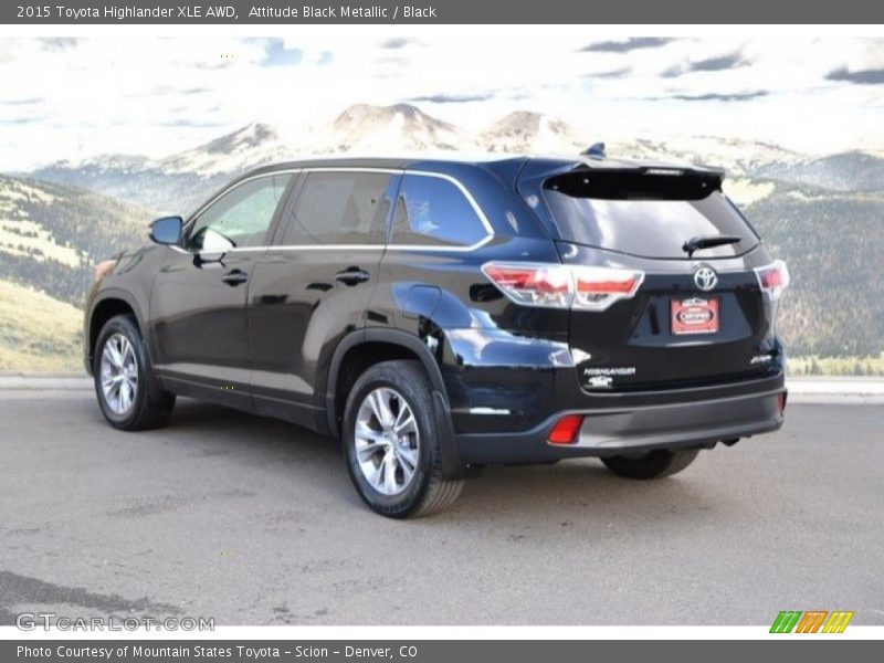 Attitude Black Metallic / Black 2015 Toyota Highlander XLE AWD