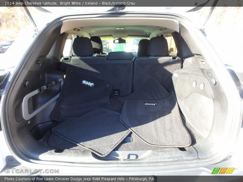 Bright White / Iceland - Black/Iceland Gray 2014 Jeep Cherokee Latitude