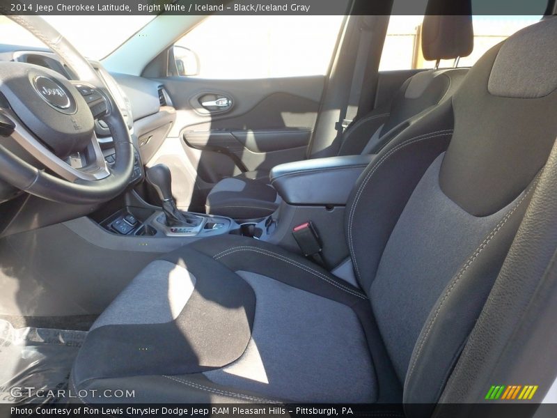 Bright White / Iceland - Black/Iceland Gray 2014 Jeep Cherokee Latitude