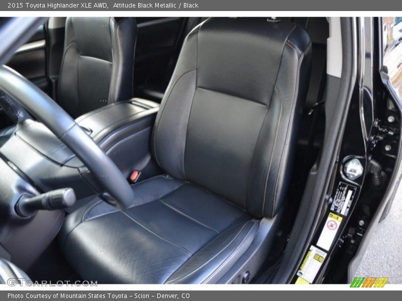 Attitude Black Metallic / Black 2015 Toyota Highlander XLE AWD