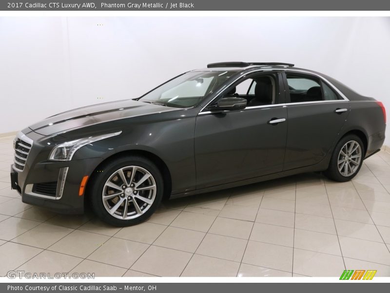 Phantom Gray Metallic / Jet Black 2017 Cadillac CTS Luxury AWD