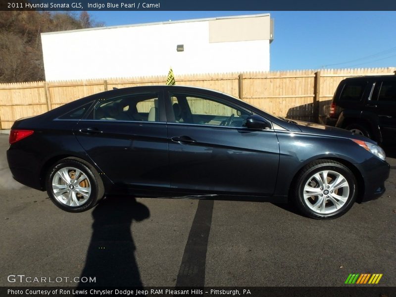 Indigo Blue Pearl / Camel 2011 Hyundai Sonata GLS