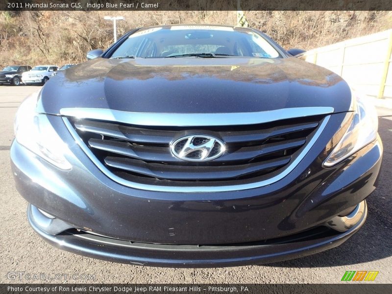 Indigo Blue Pearl / Camel 2011 Hyundai Sonata GLS