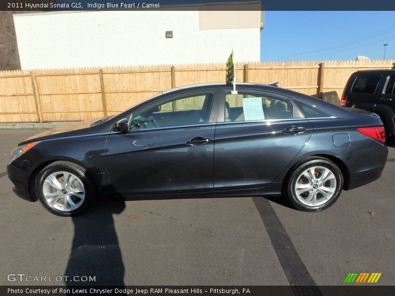 Indigo Blue Pearl / Camel 2011 Hyundai Sonata GLS