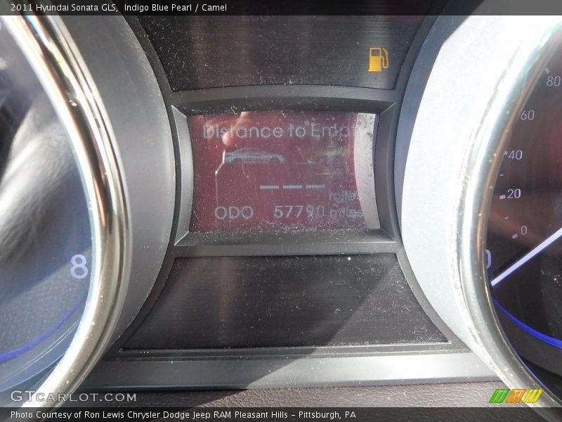 Indigo Blue Pearl / Camel 2011 Hyundai Sonata GLS