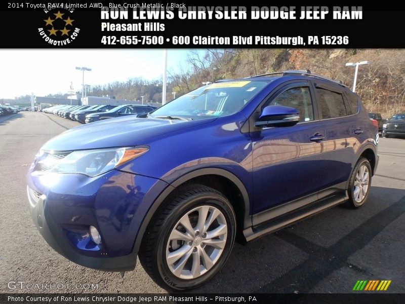 Blue Crush Metallic / Black 2014 Toyota RAV4 Limited AWD