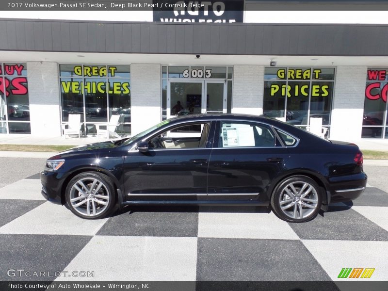Deep Black Pearl / Cornsilk Beige 2017 Volkswagen Passat SE Sedan