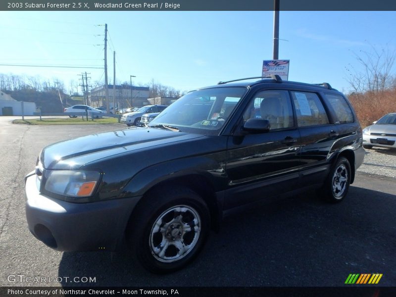 Woodland Green Pearl / Beige 2003 Subaru Forester 2.5 X
