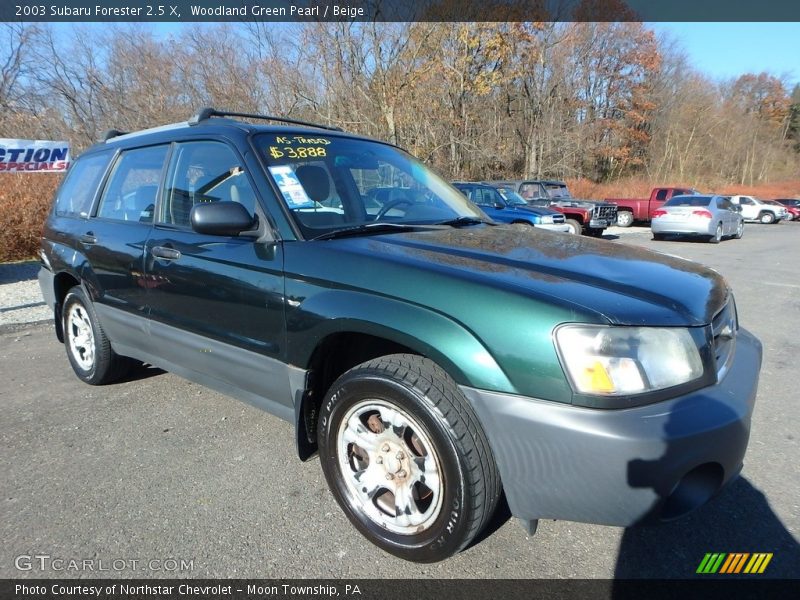 Woodland Green Pearl / Beige 2003 Subaru Forester 2.5 X