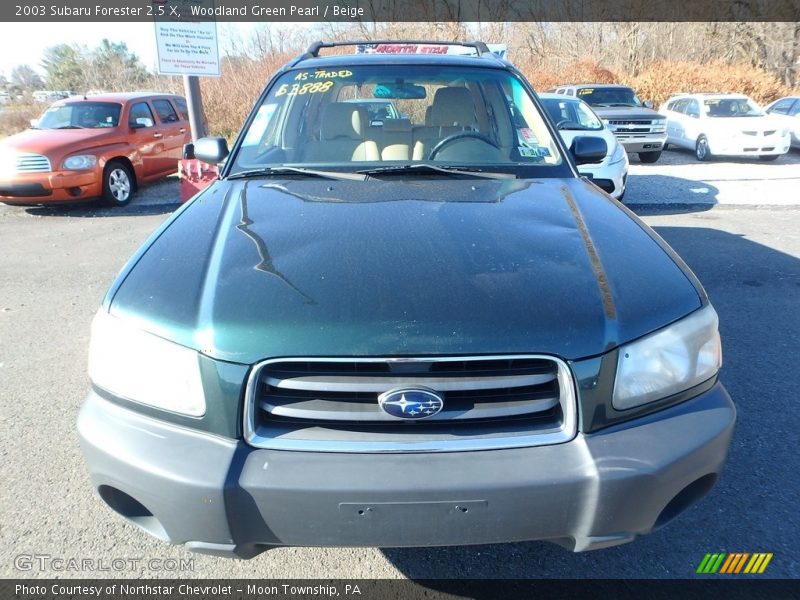 Woodland Green Pearl / Beige 2003 Subaru Forester 2.5 X