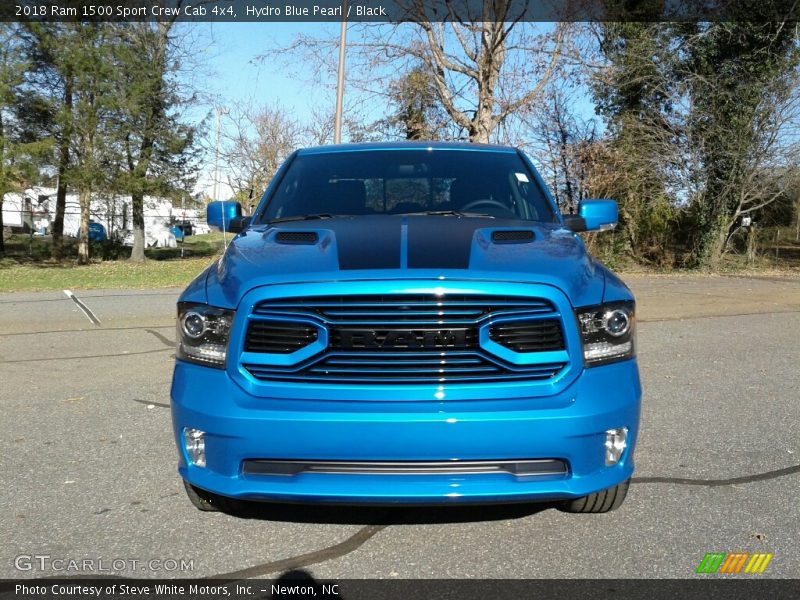 Hydro Blue Pearl / Black 2018 Ram 1500 Sport Crew Cab 4x4