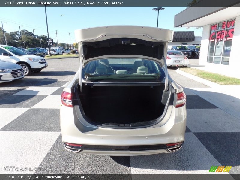 White Gold / Medium Soft Ceramic 2017 Ford Fusion Titanium AWD