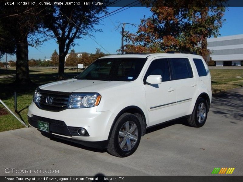 White Diamond Pearl / Gray 2014 Honda Pilot Touring