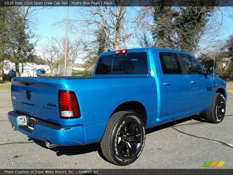 Hydro Blue Pearl / Black 2018 Ram 1500 Sport Crew Cab 4x4