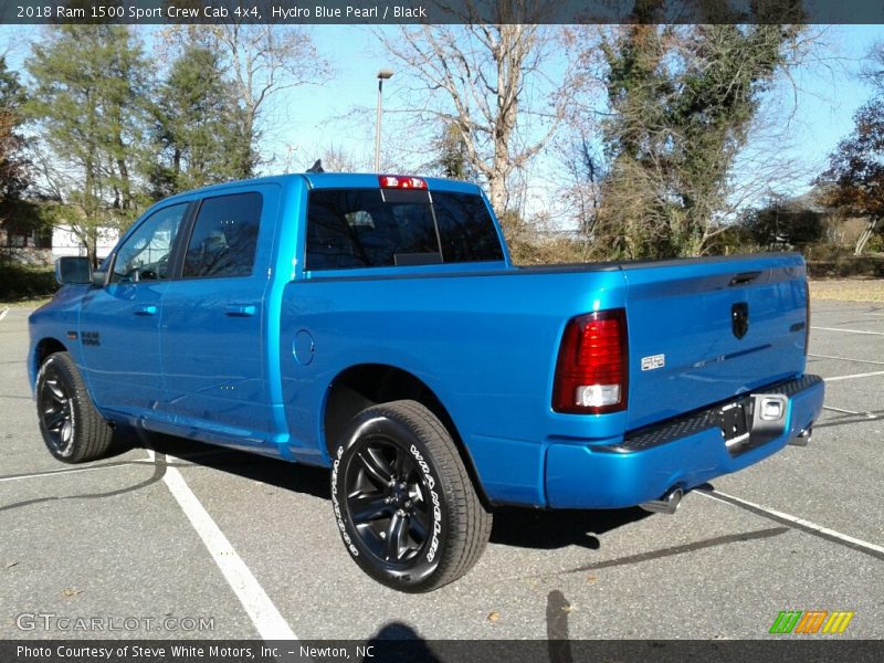 Hydro Blue Pearl / Black 2018 Ram 1500 Sport Crew Cab 4x4