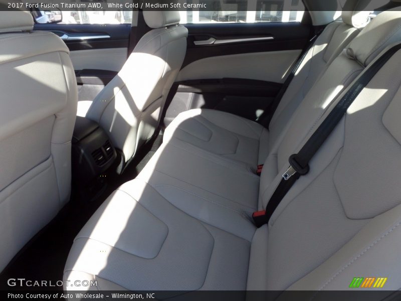 White Gold / Medium Soft Ceramic 2017 Ford Fusion Titanium AWD