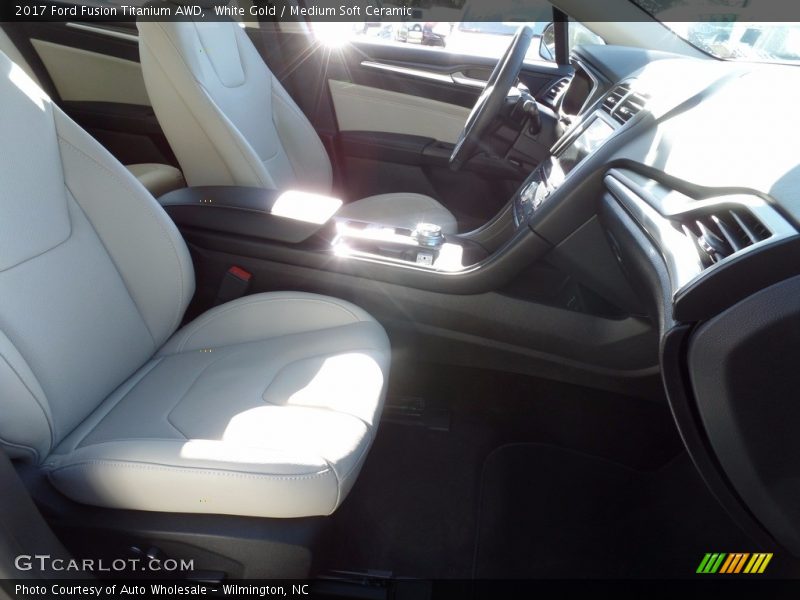 White Gold / Medium Soft Ceramic 2017 Ford Fusion Titanium AWD
