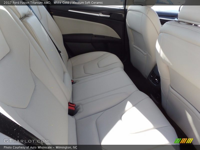 White Gold / Medium Soft Ceramic 2017 Ford Fusion Titanium AWD