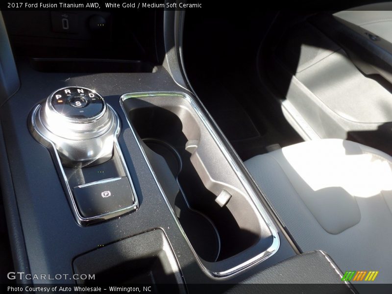 White Gold / Medium Soft Ceramic 2017 Ford Fusion Titanium AWD