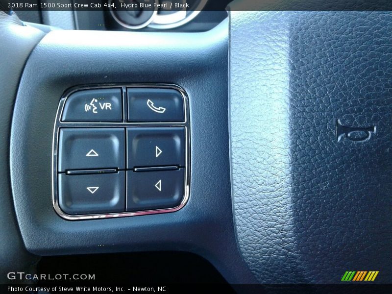 Hydro Blue Pearl / Black 2018 Ram 1500 Sport Crew Cab 4x4