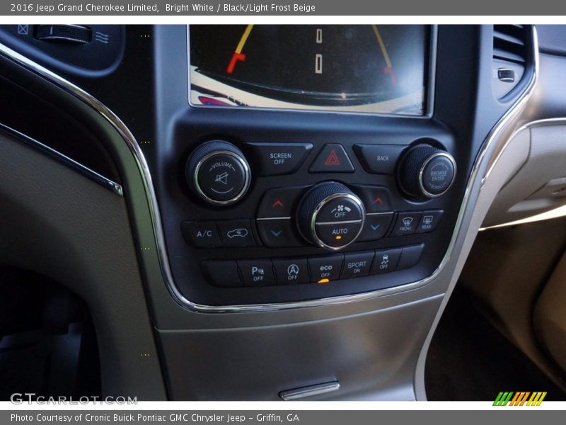 Bright White / Black/Light Frost Beige 2016 Jeep Grand Cherokee Limited