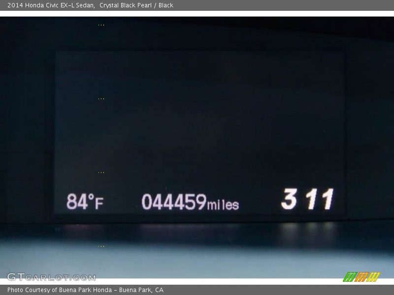 Crystal Black Pearl / Black 2014 Honda Civic EX-L Sedan