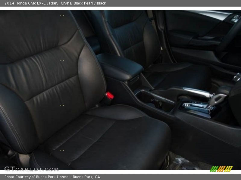 Crystal Black Pearl / Black 2014 Honda Civic EX-L Sedan