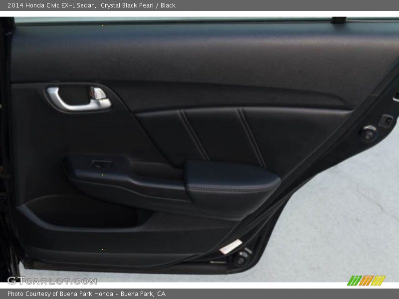 Crystal Black Pearl / Black 2014 Honda Civic EX-L Sedan