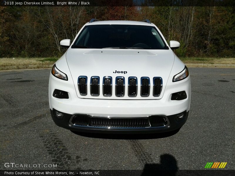 Bright White / Black 2018 Jeep Cherokee Limited