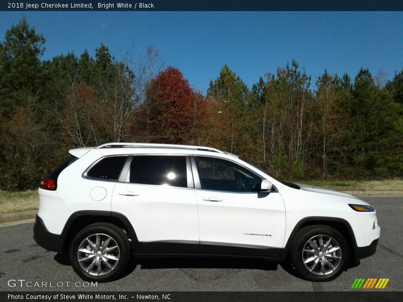 Bright White / Black 2018 Jeep Cherokee Limited