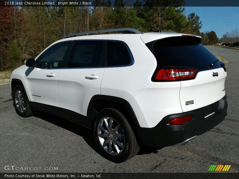 Bright White / Black 2018 Jeep Cherokee Limited