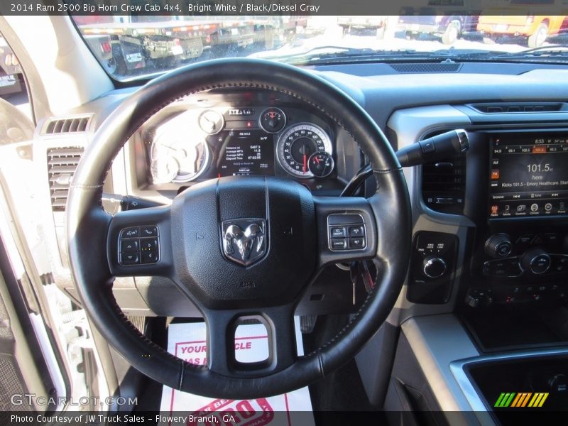 Bright White / Black/Diesel Gray 2014 Ram 2500 Big Horn Crew Cab 4x4