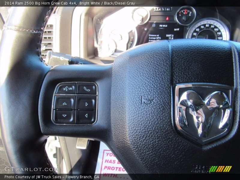 Bright White / Black/Diesel Gray 2014 Ram 2500 Big Horn Crew Cab 4x4