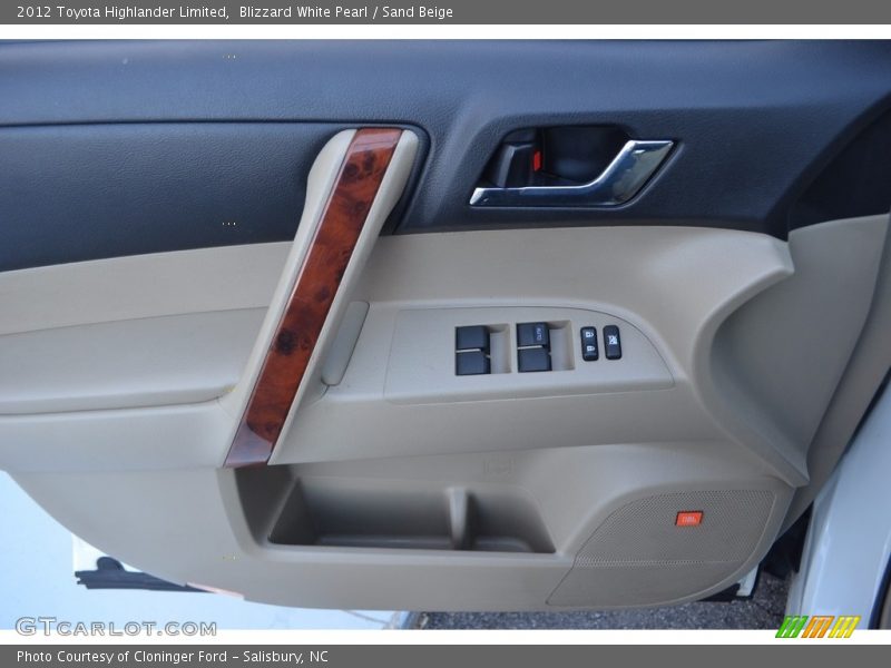 Blizzard White Pearl / Sand Beige 2012 Toyota Highlander Limited