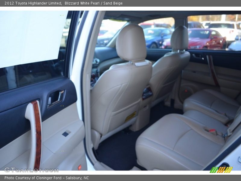 Blizzard White Pearl / Sand Beige 2012 Toyota Highlander Limited