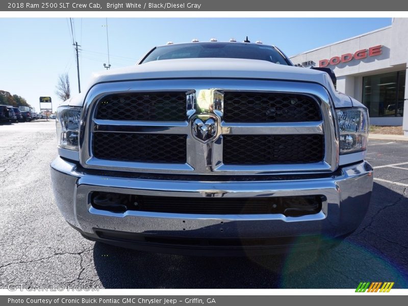 Bright White / Black/Diesel Gray 2018 Ram 2500 SLT Crew Cab