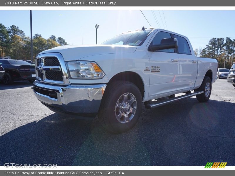 Bright White / Black/Diesel Gray 2018 Ram 2500 SLT Crew Cab