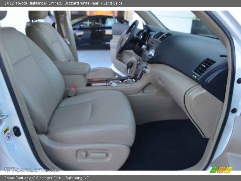 Blizzard White Pearl / Sand Beige 2012 Toyota Highlander Limited